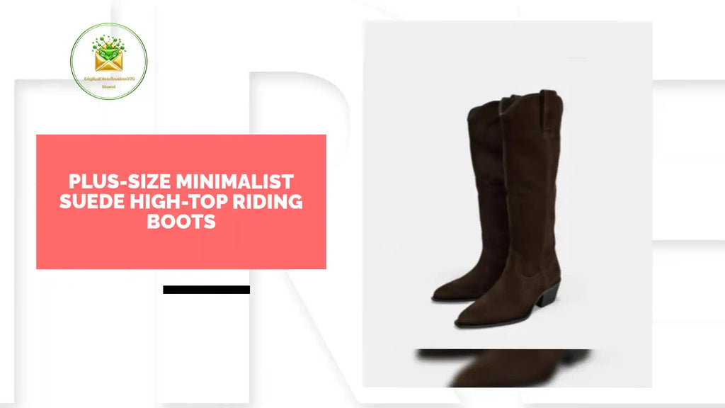 Plus-size Minimalist Suede High-top Riding Boots by@Outfy