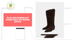 Plus-size Minimalist Suede High-top Riding Boots by@Outfy