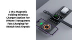 3 IN 1 Magnetic Folding Wireless Charger Station For IPhone Transparent Fast Charging For IWatch And Airpods by@Outfy