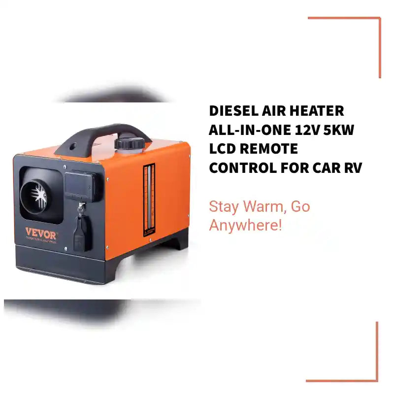 Diesel Air Heater All-in-one 12V 5KW LCD Remote Control For Car RV by@Outfy