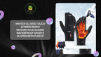 Winter Gloves Touch Screen Riding Motorcycle Sliding Waterproof Sports Gloves With Fleece by@Outfy