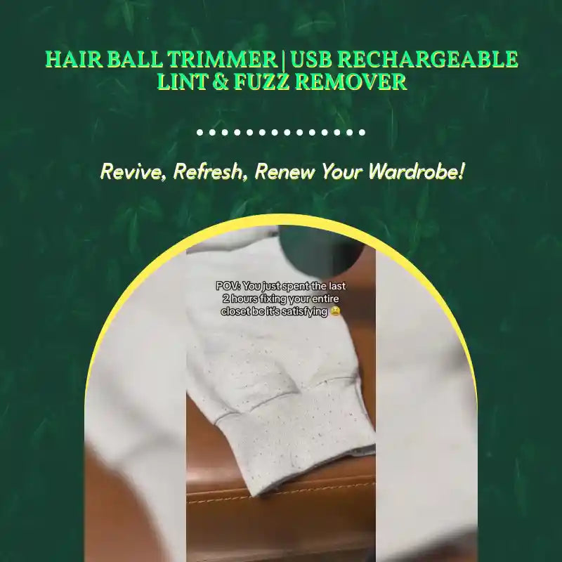 Hair Ball Trimmer | USB Rechargeable Lint &amp; Fuzz Remover by@Outfy