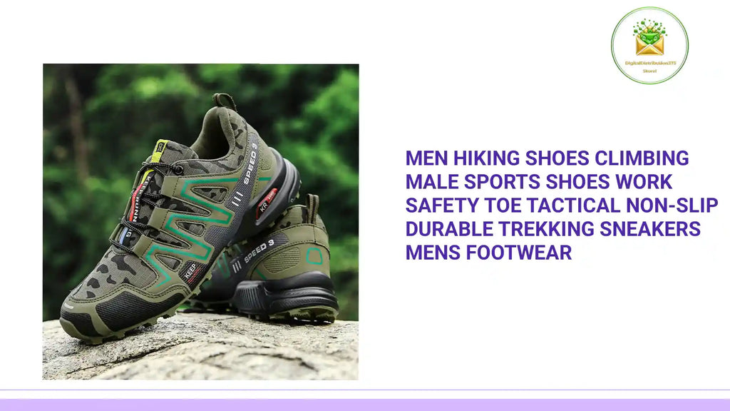 Men Hiking Shoes Climbing Male Sports Shoes Work Safety Toe Tactical Non-Slip Durable Trekking Sneakers Mens Footwear by@Outfy