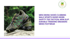 Men Hiking Shoes Climbing Male Sports Shoes Work Safety Toe Tactical Non-Slip Durable Trekking Sneakers Mens Footwear by@Outfy