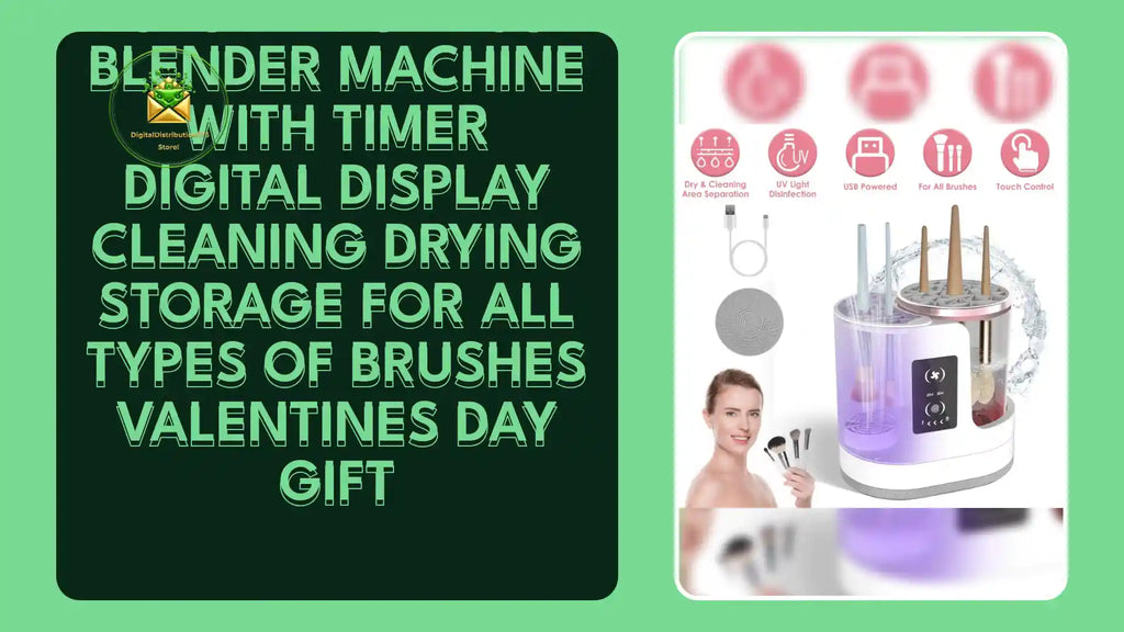 4 In 1 Electric Makeup Brush Cleaner USB Powered Automatic Brush Blender Machine With Timer Digital Display Cleaning Drying Storage For All Types Of Brushes Valentines Day Gift by@Outfy
