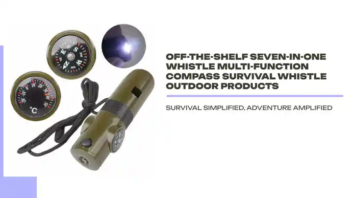 Off-the-shelf seven-in-one whistle multi-function compass survival whistle outdoor products by@Outfy