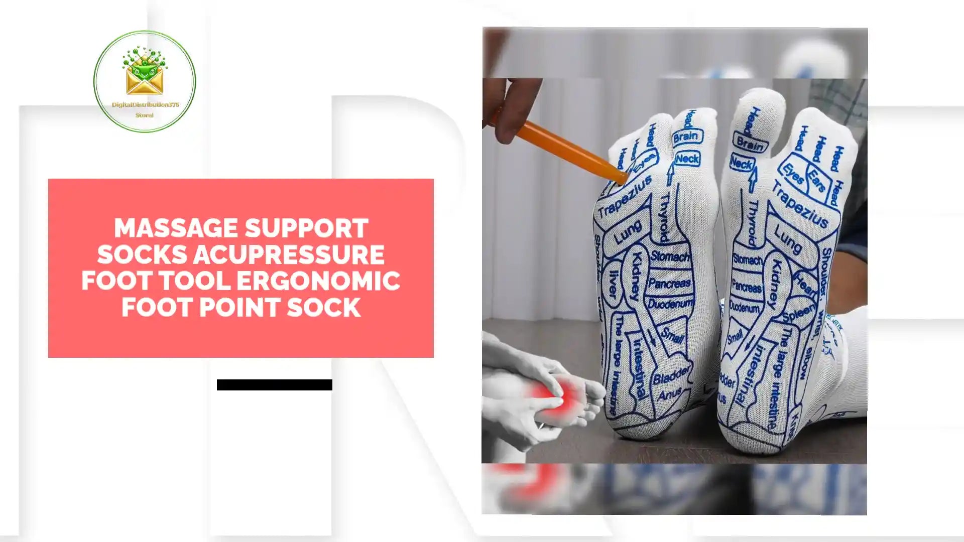 Massage Support Socks Acupressure Foot Tool Ergonomic Foot Point Sock by@Outfy