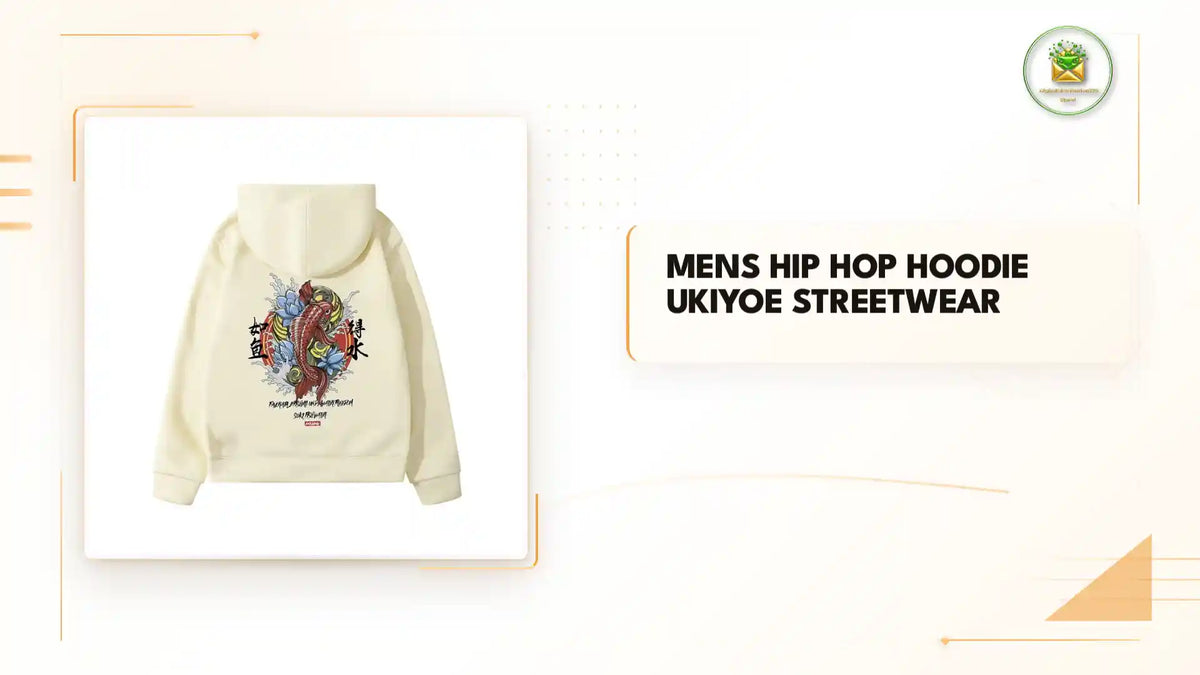 Mens Hip Hop Hoodie Ukiyoe Streetwear by@Outfy