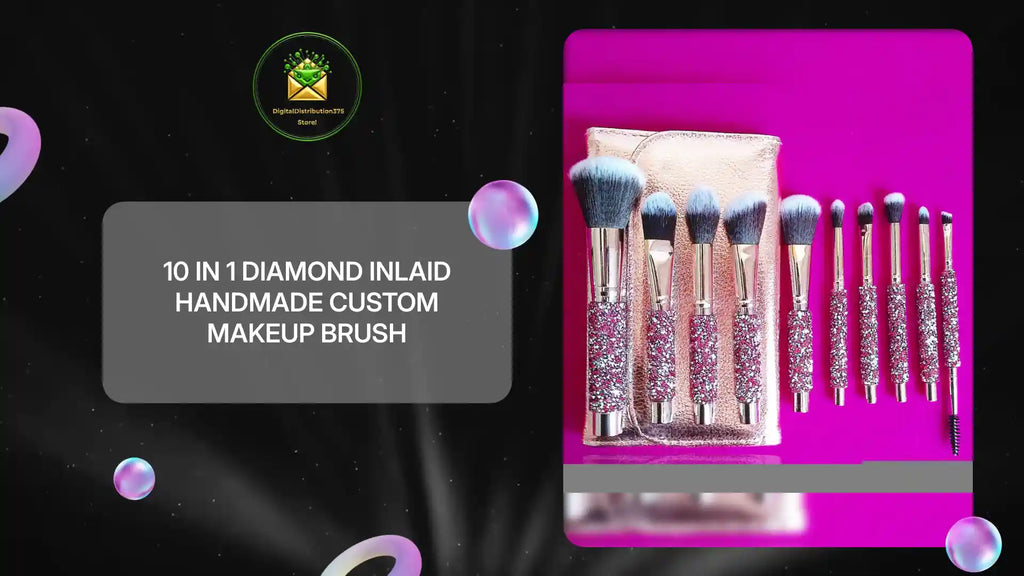 10 IN 1 Diamond Inlaid Handmade Custom Makeup Brush by@Outfy