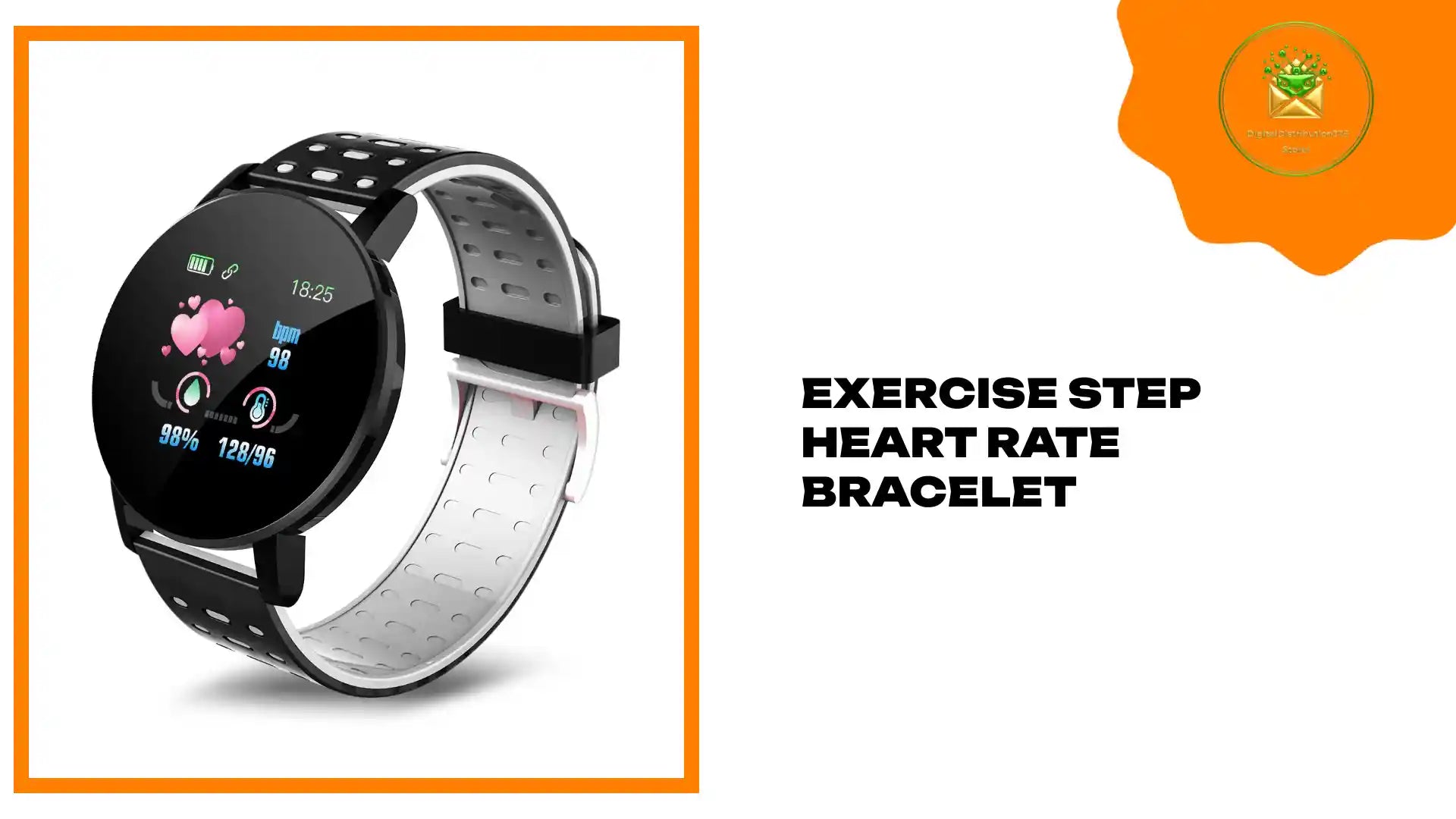Exercise step heart rate bracelet by@Outfy