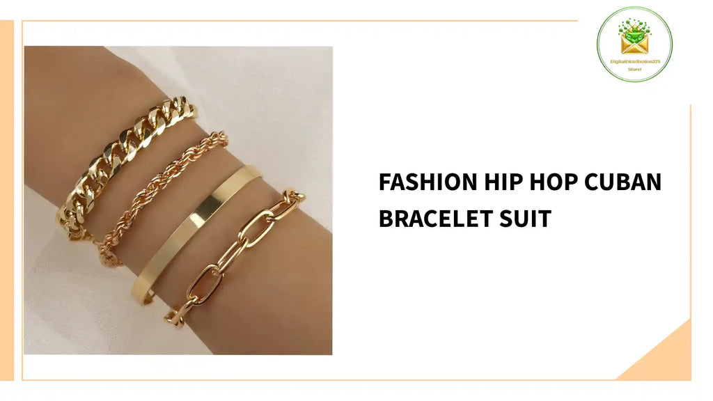 Fashion Hip Hop Cuban Bracelet Suit by@Outfy