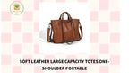 Soft Leather Large Capacity Totes One-shoulder Portable by@Outfy