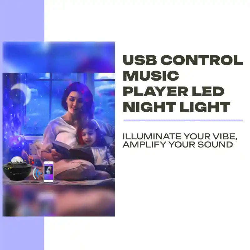USB Control Music Player LED Night Light by@Outfy