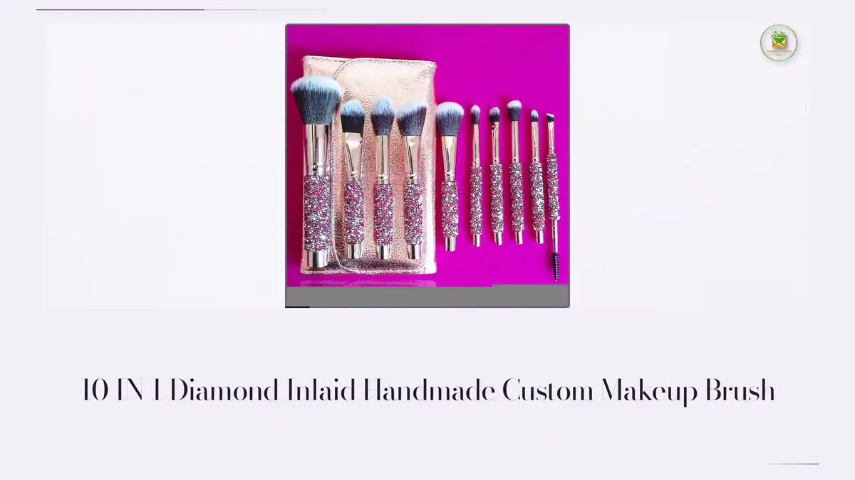 10 IN 1 Diamond Inlaid Handmade Custom Makeup Brush by@Outfy