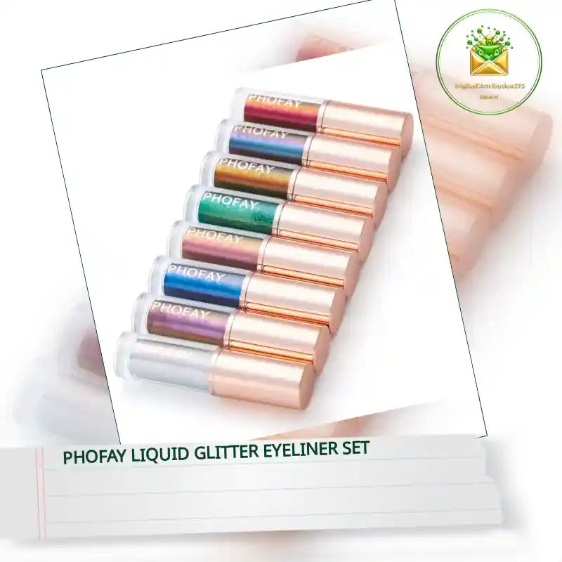 PHOFAY Liquid Glitter Eyeliner Set by@Outfy