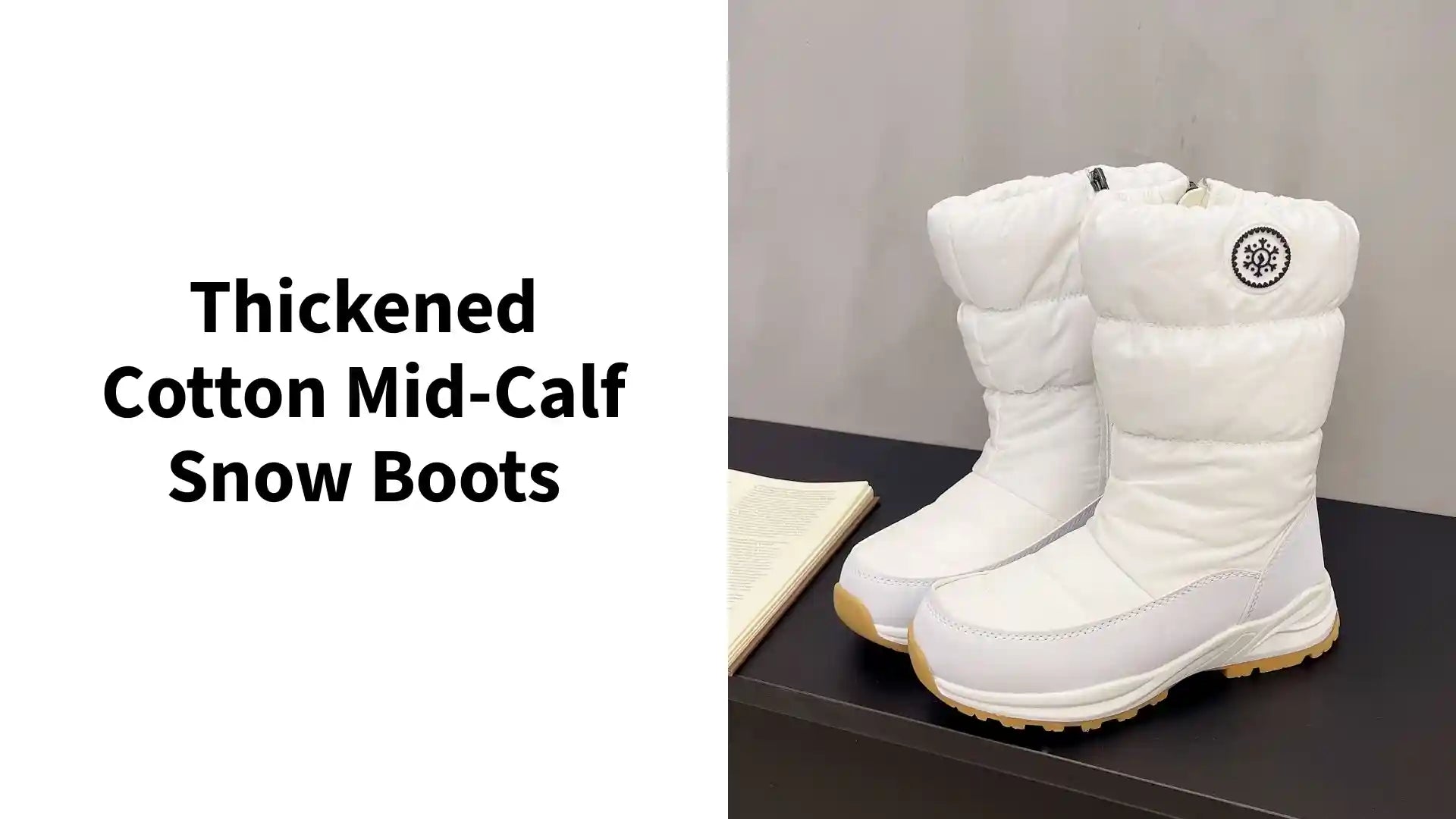 Thickened Cotton Mid-calf Snow Boots by@Outfy