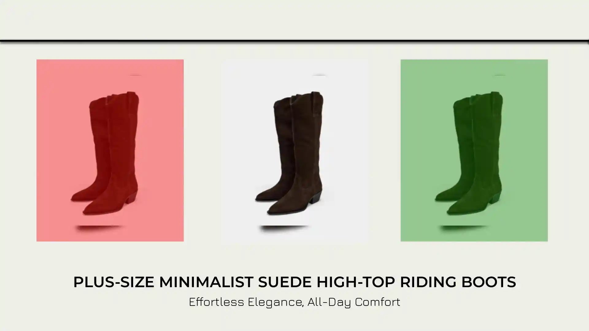 Plus-size Minimalist Suede High-top Riding Boots by@Outfy
