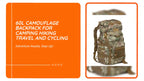 60L Camouflage Backpack For Camping Hiking Travel And Cycling by@Outfy