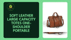 Soft Leather Large Capacity Totes One-shoulder Portable by@Outfy