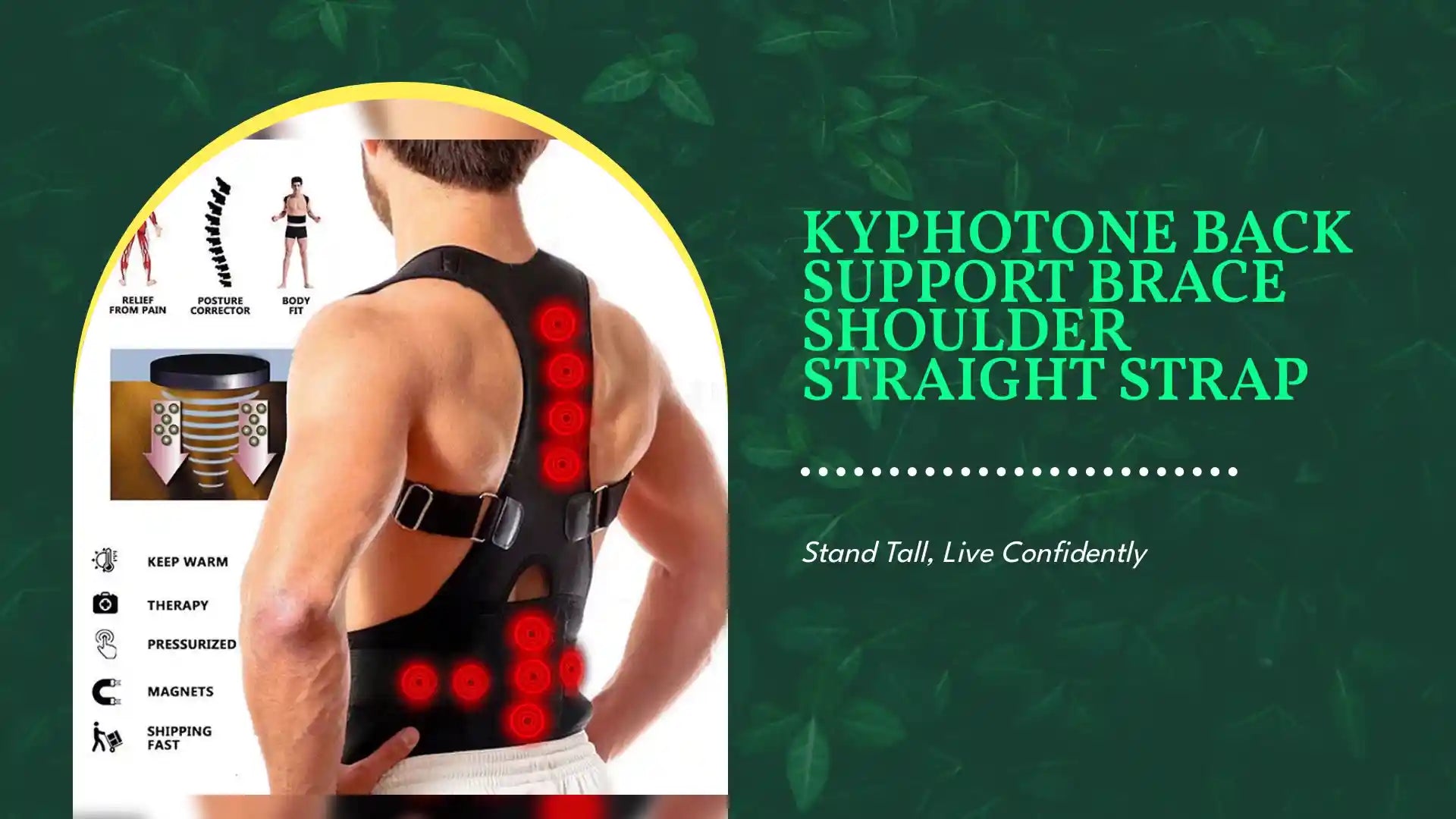 Kyphotone Back Support Brace Shoulder Straight Strap by@Outfy