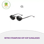 Retro steampunk hip hop sunglasses by@Outfy