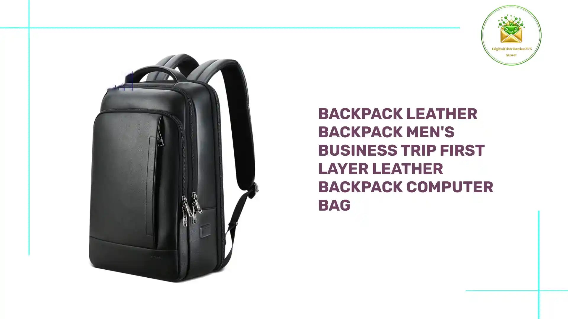 Backpack Leather Backpack Men's Business Trip First Layer Leather Backpack Computer Bag by@Outfy