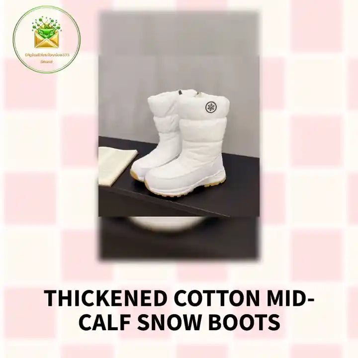Thickened Cotton Mid-calf Snow Boots by@Outfy