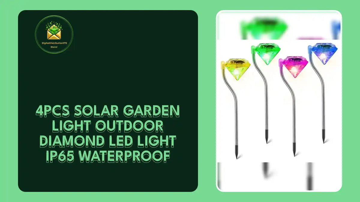 4Pcs Solar Garden Light Outdoor Diamond LED Light IP65 Waterproof by@Outfy
