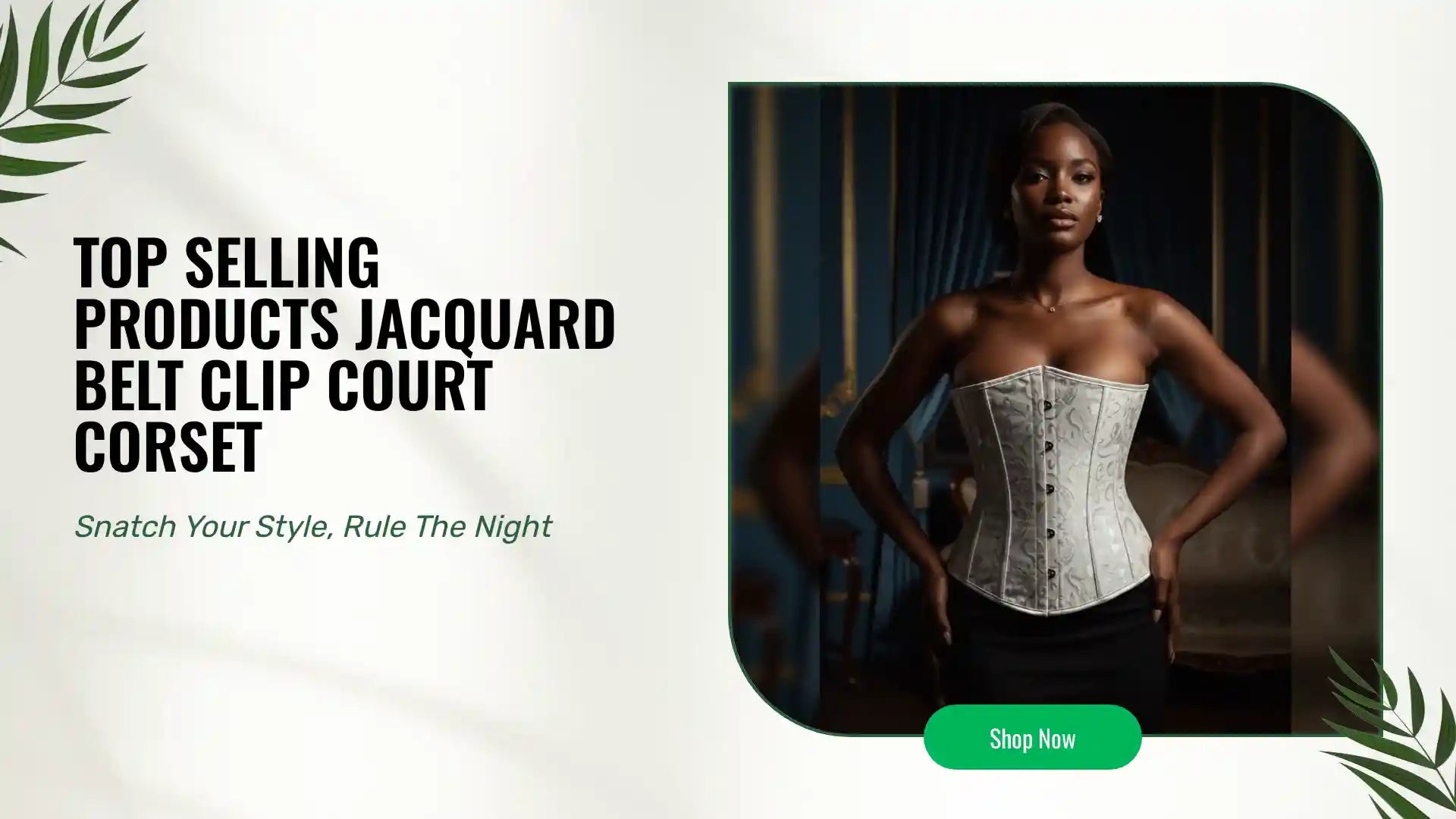 Top Selling Products Jacquard Belt Clip Court Corset by@Outfy