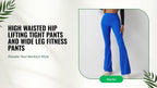 High Waisted Hip Lifting Tight Pants And Wide Leg Fitness Pants by@Outfy