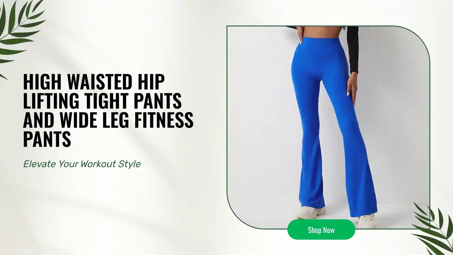 High Waisted Hip Lifting Tight Pants And Wide Leg Fitness Pants by@Outfy
