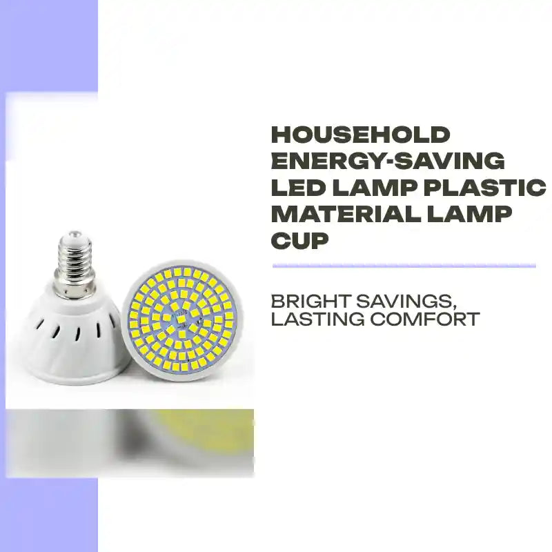 Household Energy-Saving LED Lamp Plastic Material Lamp Cup by@Outfy