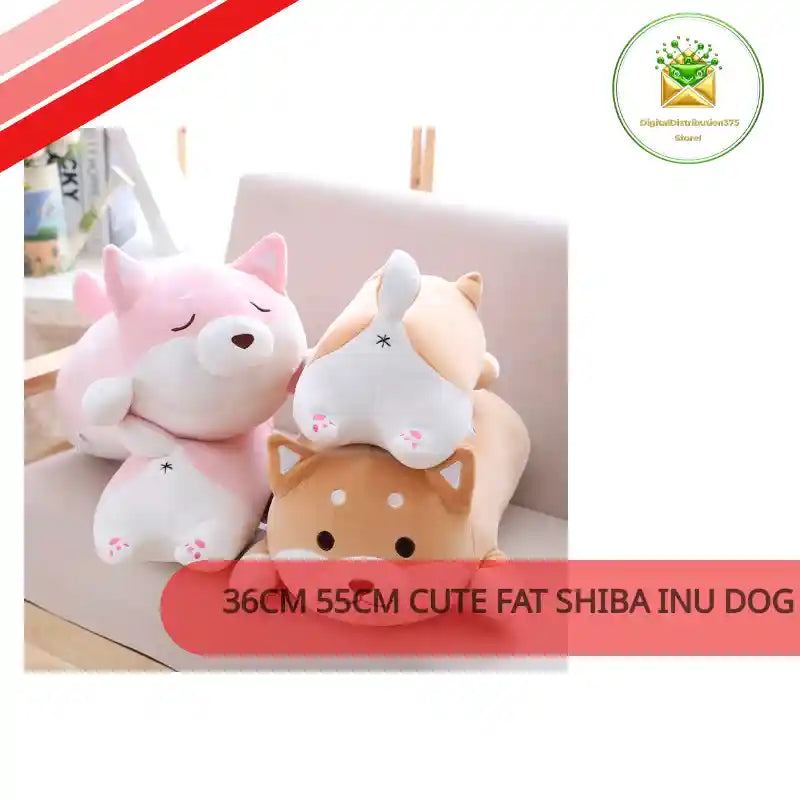36cm 55cm Cute Fat Shiba Inu Dog Plush Toy Stuffed Soft Kawaii Animal Cartoon Pillow Lovely Gift For Kids Baby Children Gifts by@Outfy