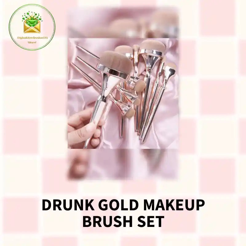 Drunk Gold Makeup Brush Set by@Outfy