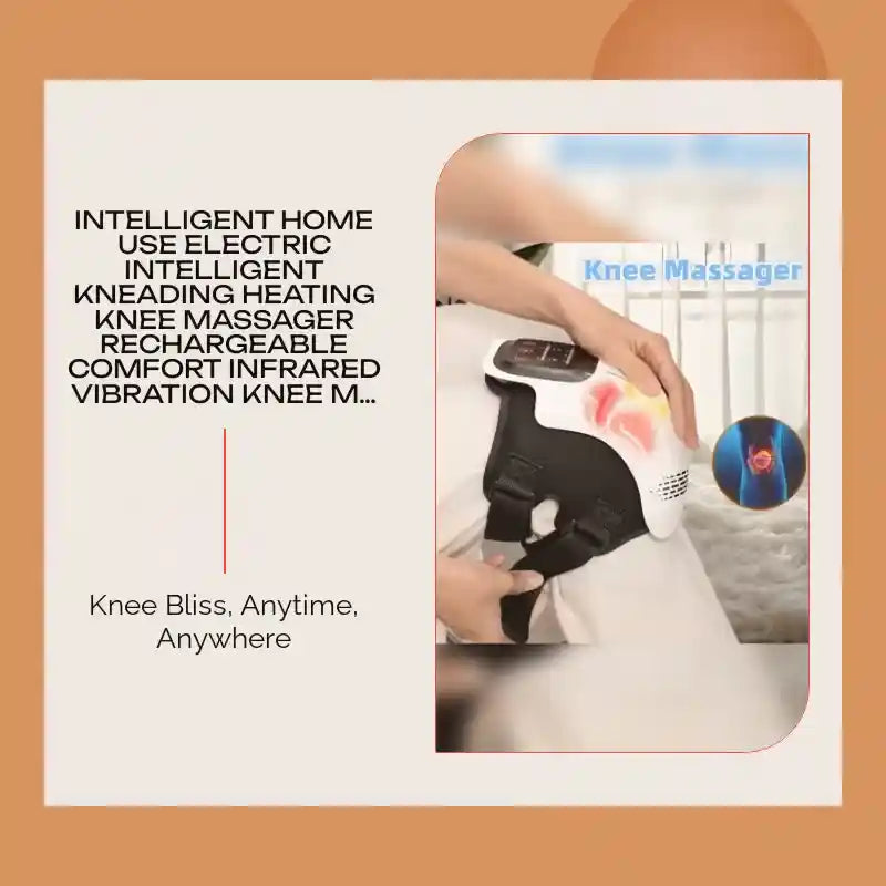 Intelligent Home Use Electric Intelligent Kneading Heating Knee Massager Rechargeable Comfort Infrared Vibration Knee Massager by@Outfy