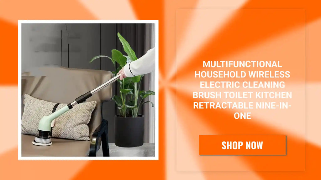 Multifunctional Household Wireless Electric Cleaning Brush Toilet Kitchen Retractable Nine-in-one by@Outfy