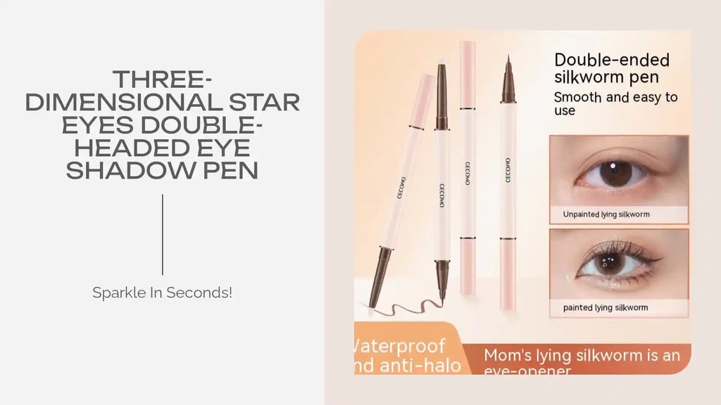 Three-dimensional Star Eyes Double-headed Eye Shadow Pen by@Outfy