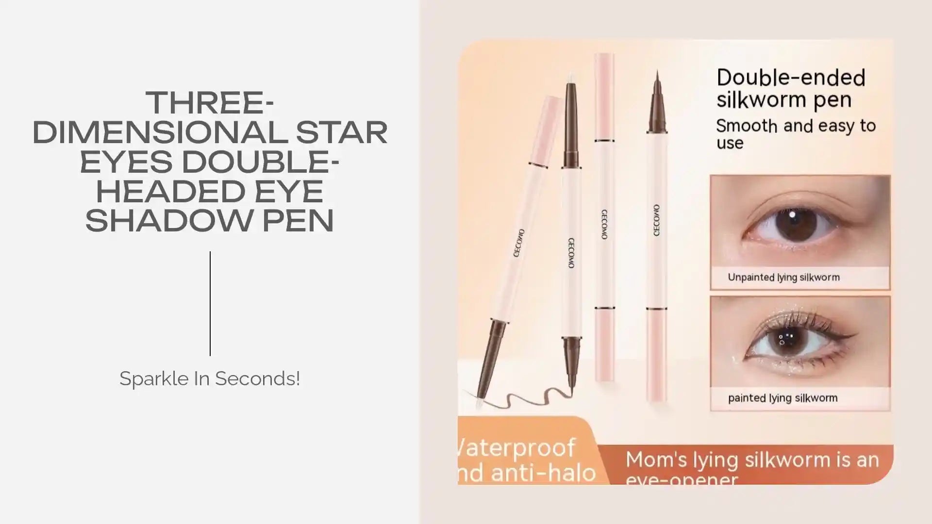 Three-dimensional Star Eyes Double-headed Eye Shadow Pen by@Outfy