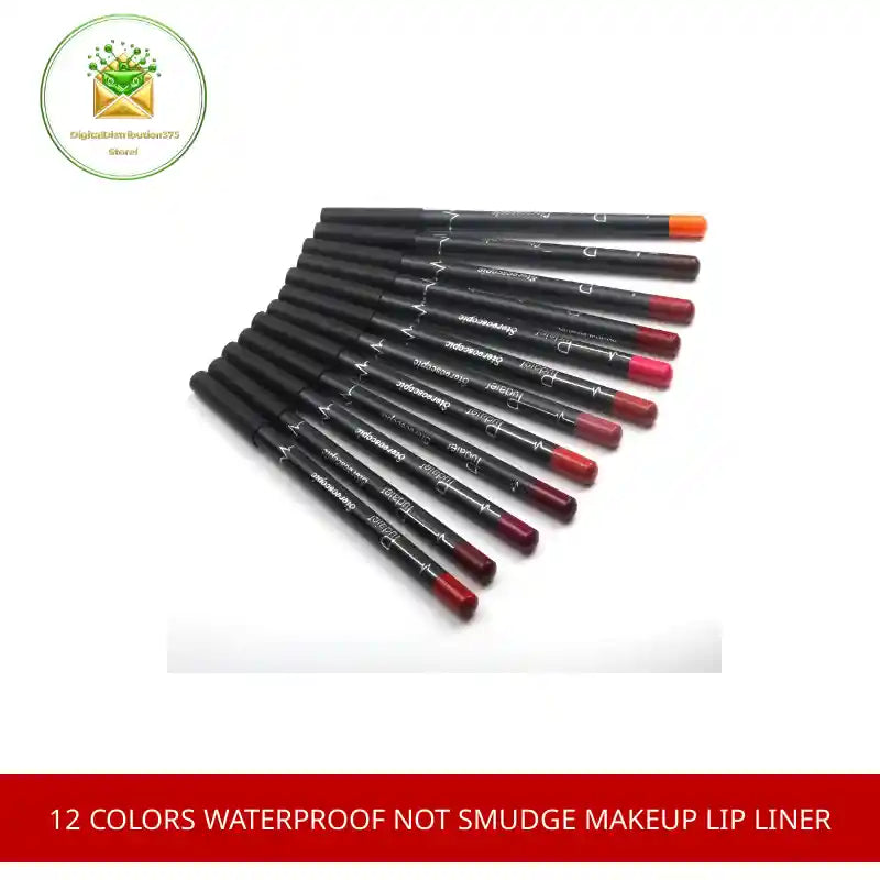 12 Colors Waterproof Not Smudge Makeup Lip Liner by@Outfy