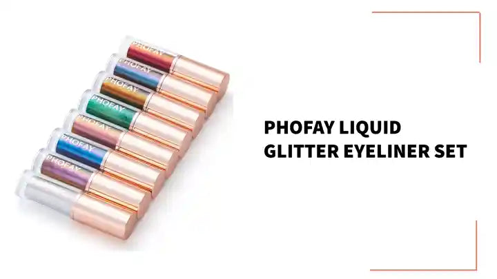 PHOFAY Liquid Glitter Eyeliner Set by@Outfy