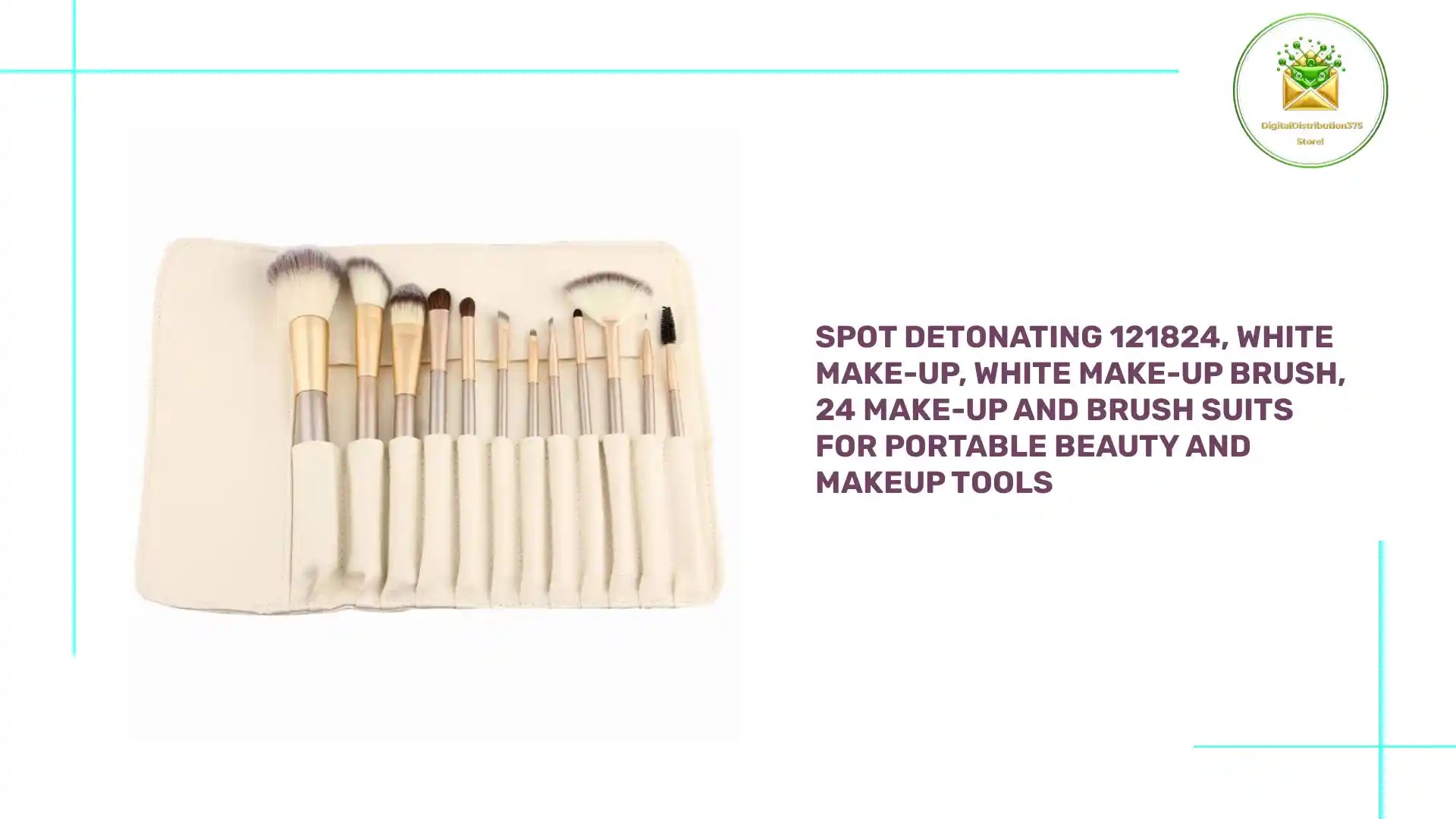 Spot Detonating 121824, White Make-up, White Make-up Brush, 24 Make-up And Brush Suits For Portable Beauty And Makeup Tools by@Outfy