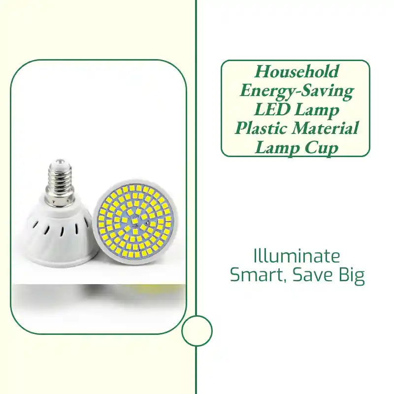 Household Energy-Saving LED Lamp Plastic Material Lamp Cup by@Outfy