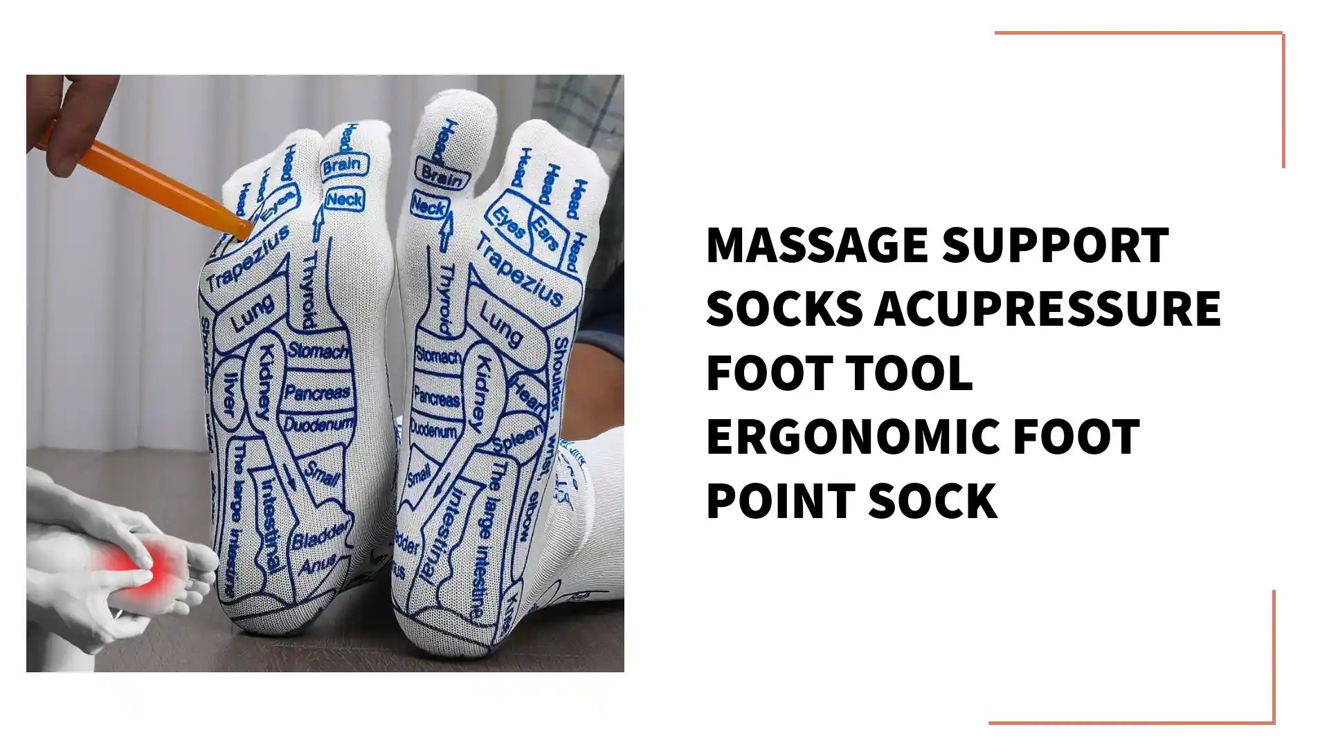 Massage Support Socks Acupressure Foot Tool Ergonomic Foot Point Sock by@Outfy