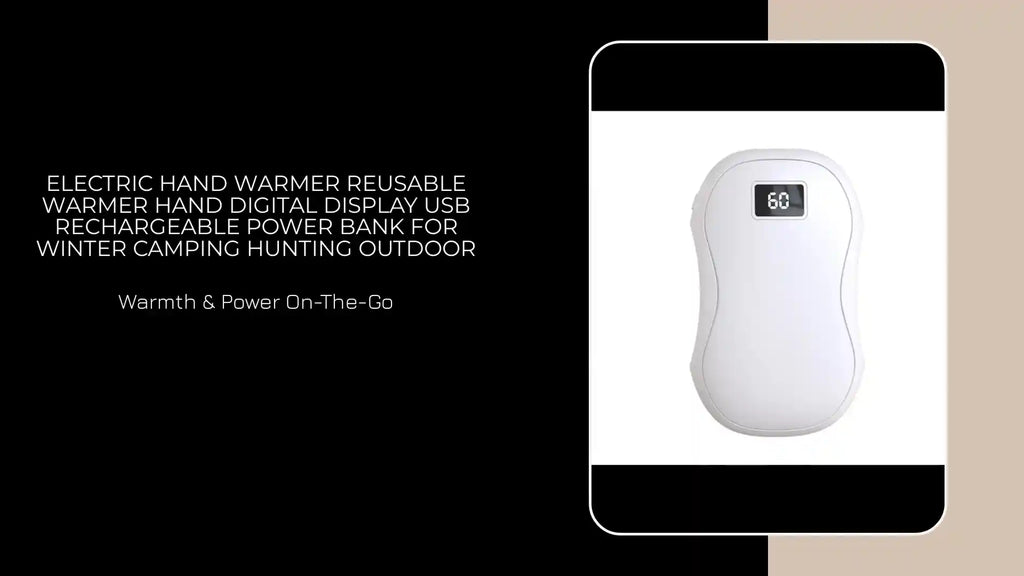 Electric Hand Warmer Reusable Warmer Hand Digital Display USB Rechargeable Power Bank For Winter Camping Hunting Outdoor by@Outfy