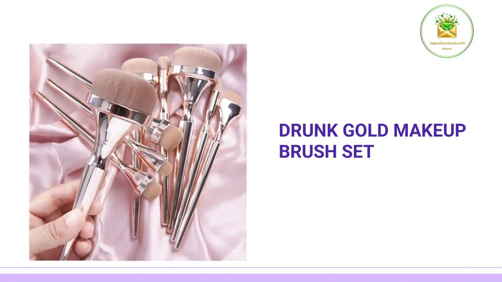 Drunk Gold Makeup Brush Set by@Outfy