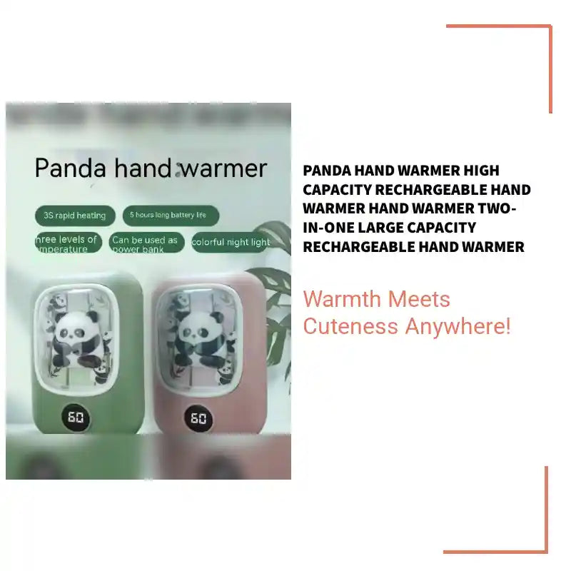 Panda Hand Warmer High Capacity Rechargeable Hand Warmer Hand Warmer Two-in-one Large Capacity Rechargeable Hand Warmer by@Outfy