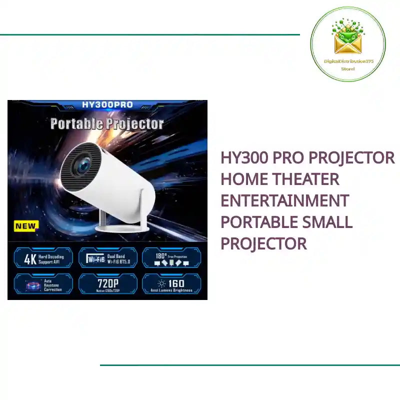 HY300 Pro Projector Home Theater Entertainment Portable Small Projector by@Outfy