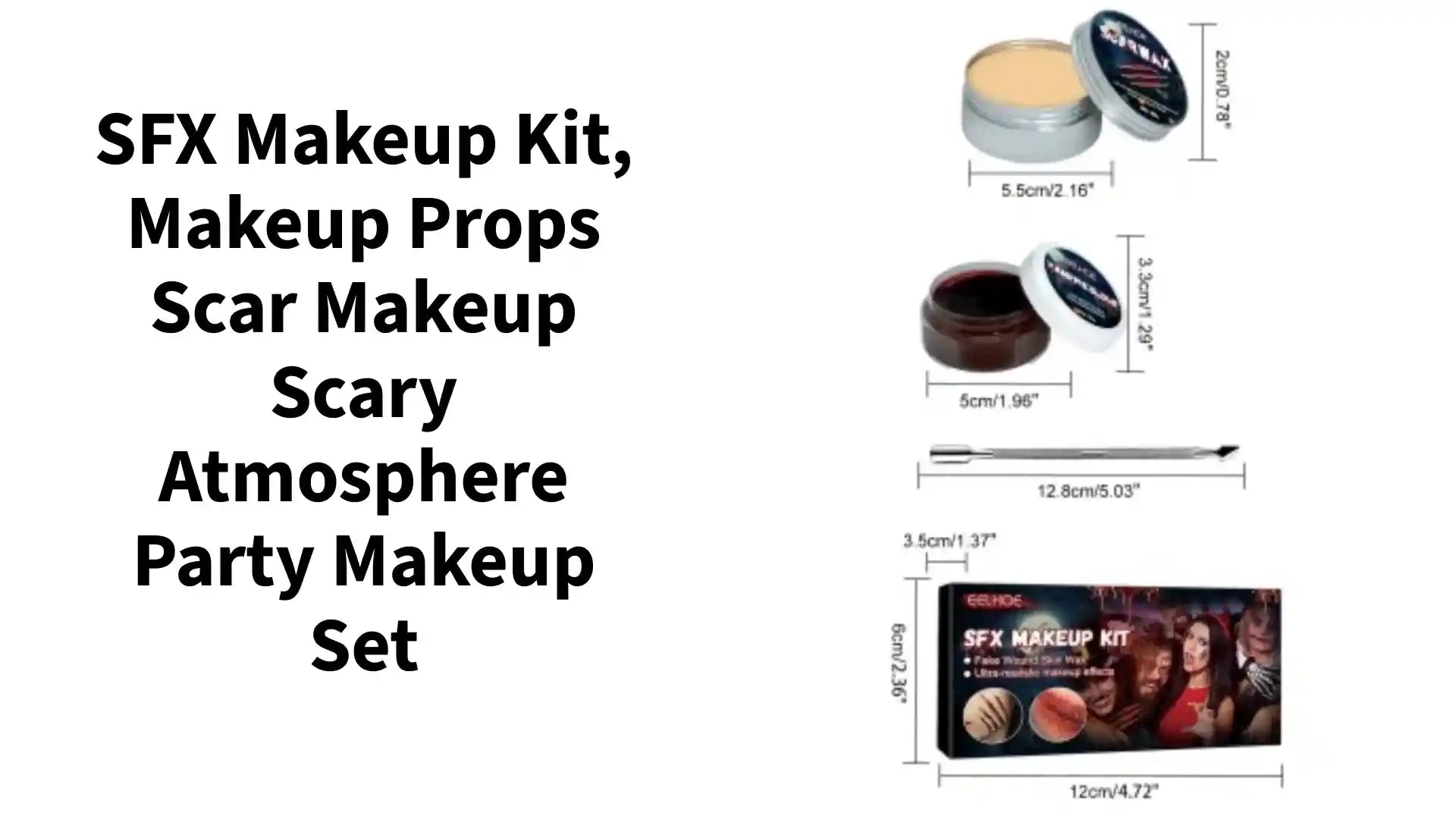 SFX Makeup Kit, Makeup Props Scar Makeup Scary Atmosphere Party Makeup Set by@Outfy