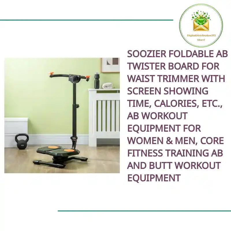 Soozier Foldable Ab Twister Board For Waist Trimmer With Screen Showing Time, Calories, Etc., Ab Workout Equipment For Women & Men, Core Fitness Training Ab And Butt Workout Equipment by@Outfy
