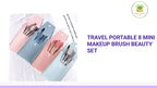 Travel Portable 8 Mini Makeup Brush Beauty Set by@Outfy